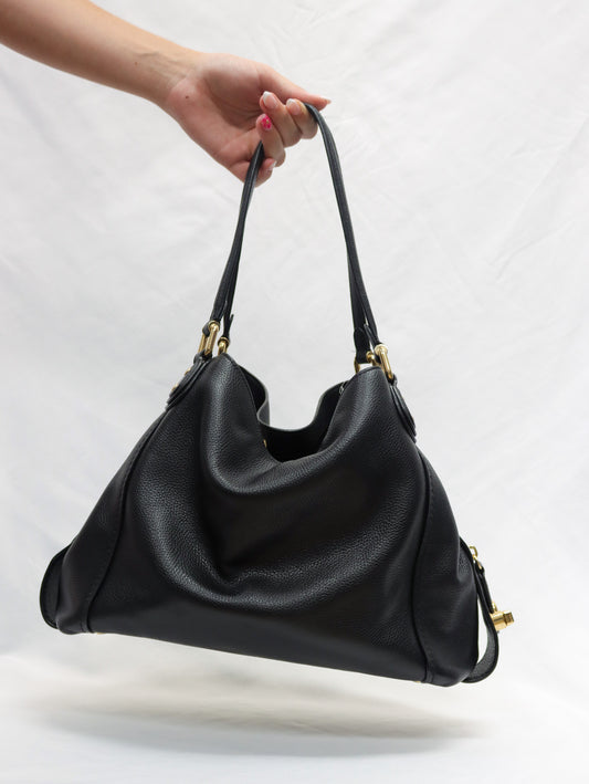 Coach Black Leather Shoulder Bag