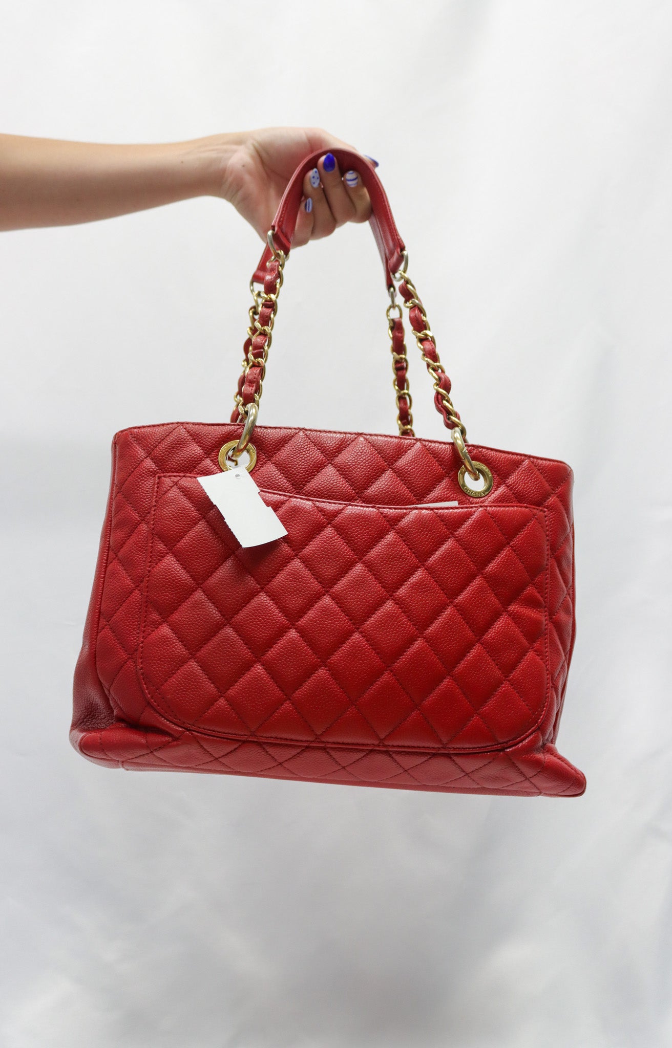 Chanel Red Grand Shopping Tote