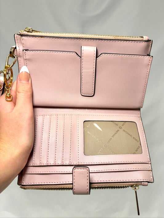 Michael Kors Pink Signature Wristlet-Gently Used