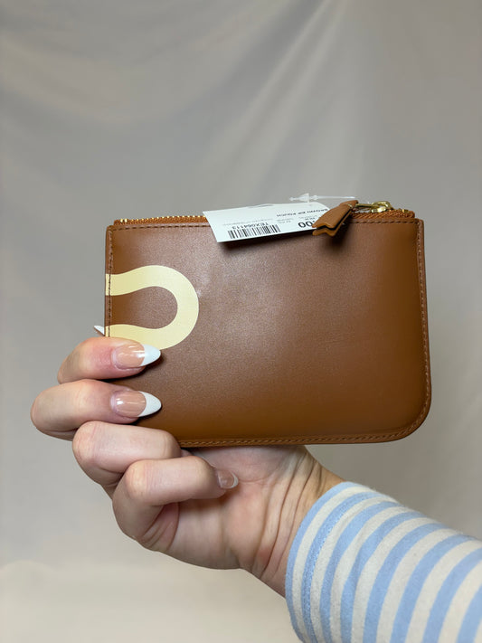 COMME des GARCONS brown zip pouch gently-used