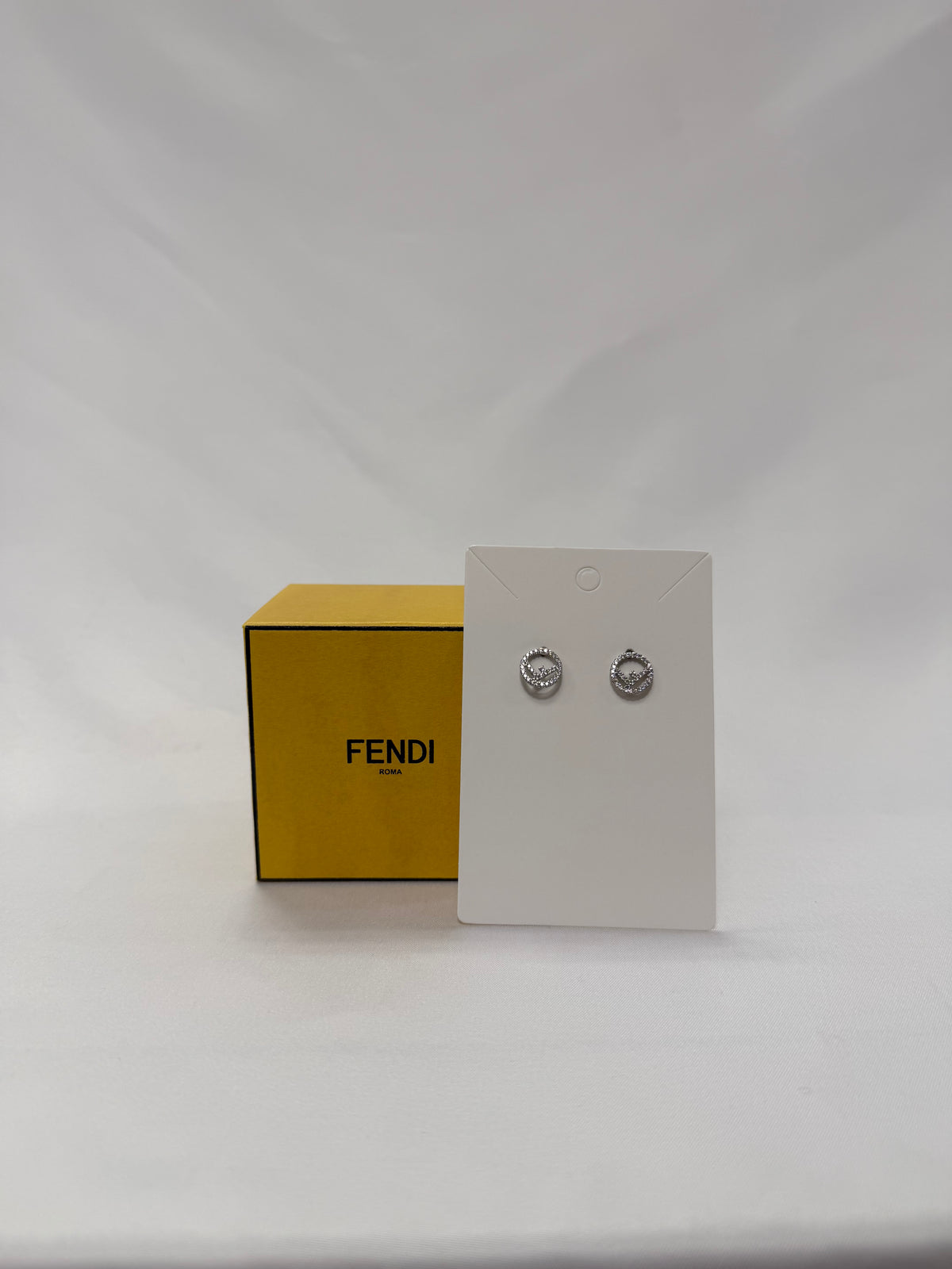 Fendi Silver F Earrings-10/10 Condition