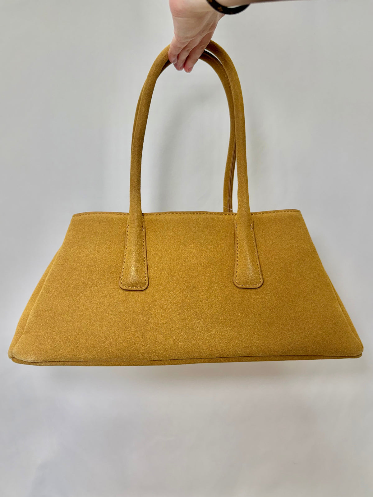 Valentino Orlandi Tan Suede Handbag-Gently Used