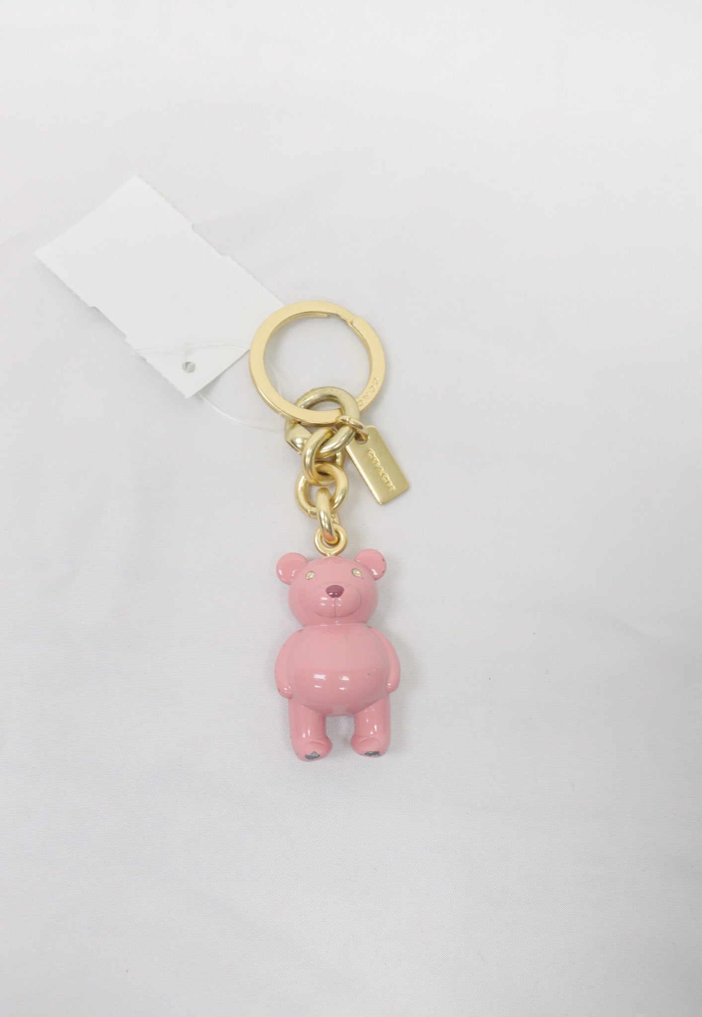 Coach Pink Teddy Bear Charm AS IS