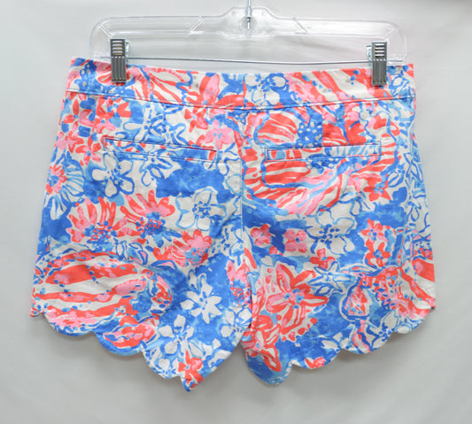 Lilly Pulitzer Blue/Pink Buttercup Shorts Size 2