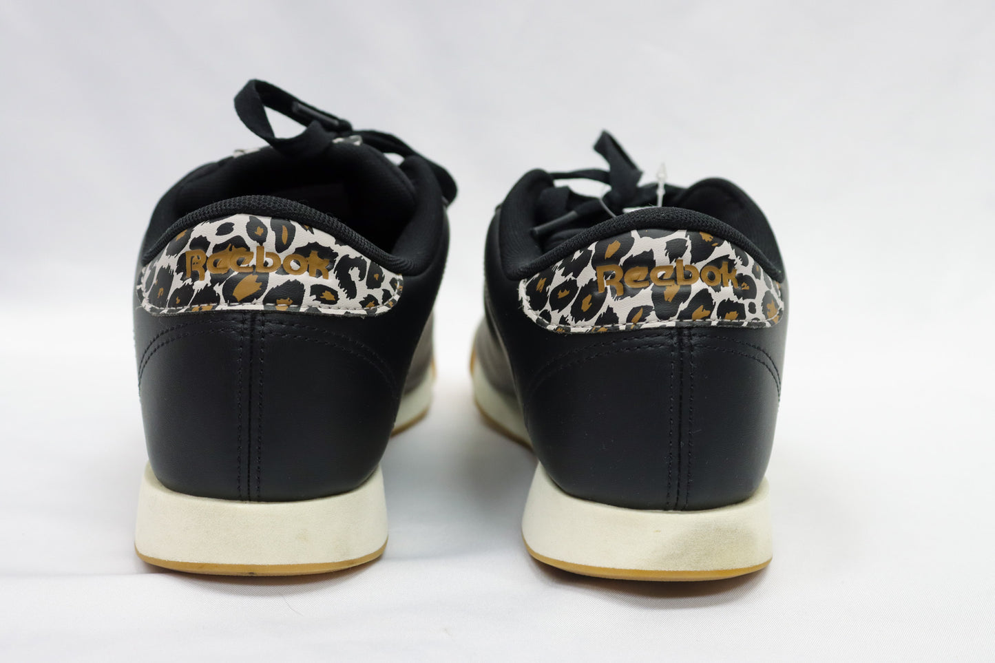Reebok Black Cheetah Sneakers Size 8