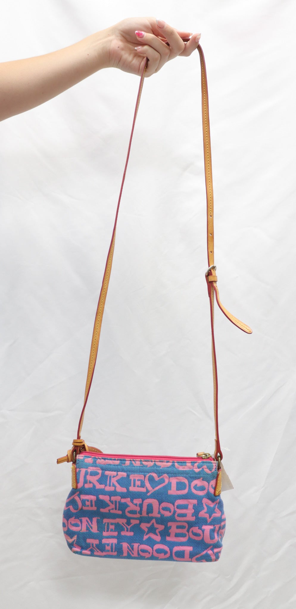 Dooney & Bourke Blue/ Pink Crossobody
