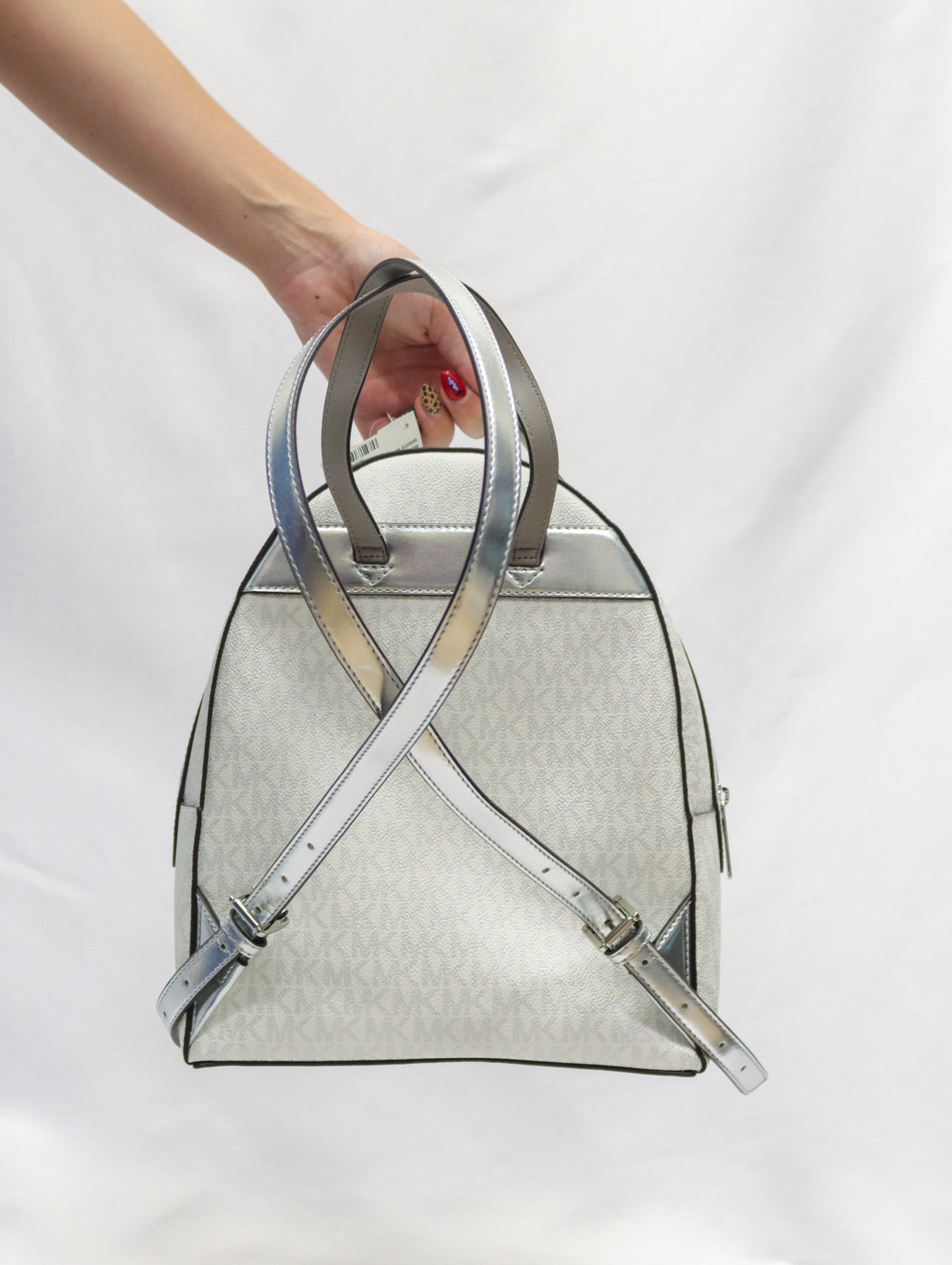 Michael Kors White Monograam Backpack