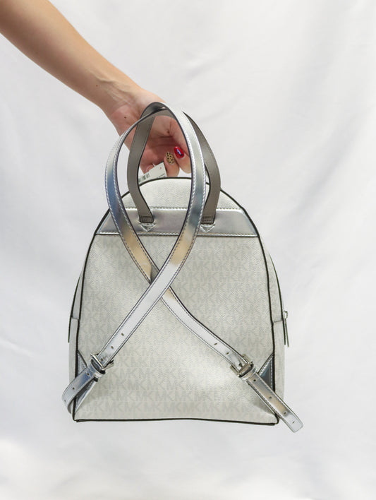 Michael Kors White Monograam Backpack