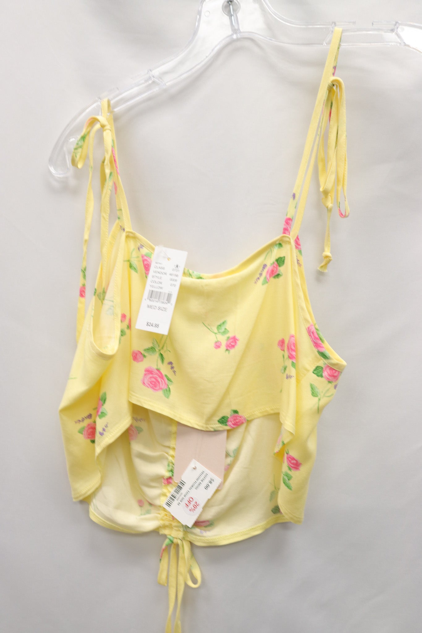 Lottie Moss Yellow Floral Tank Size M