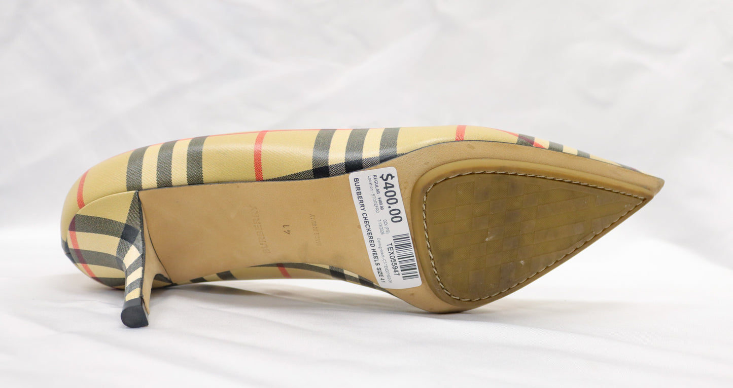 Burrberry Checkerd Heels Size 41