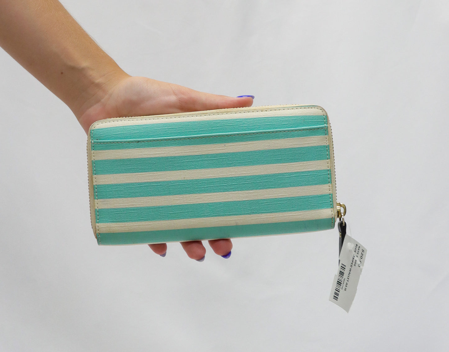 Kate Spade Blue Stripped wallet AS IS