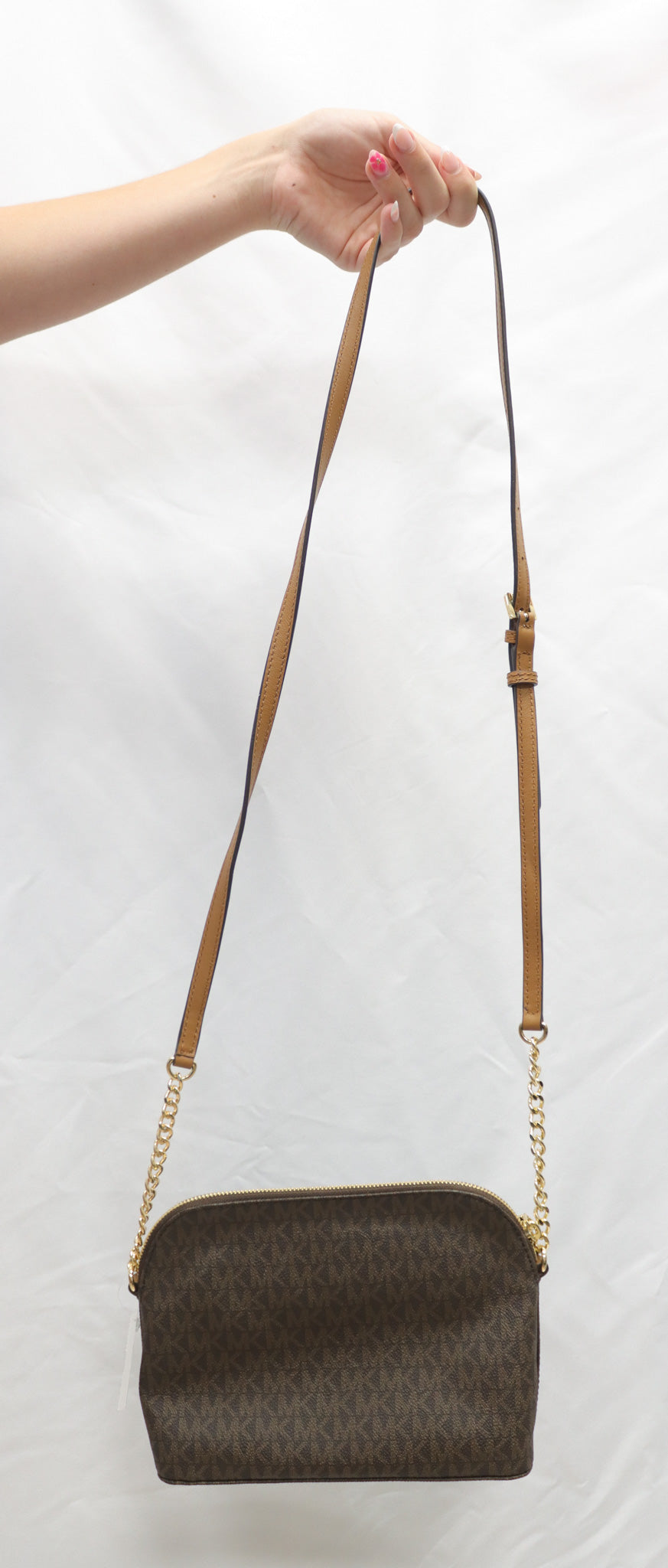 Michale Kors Brown Monogram Crossbody