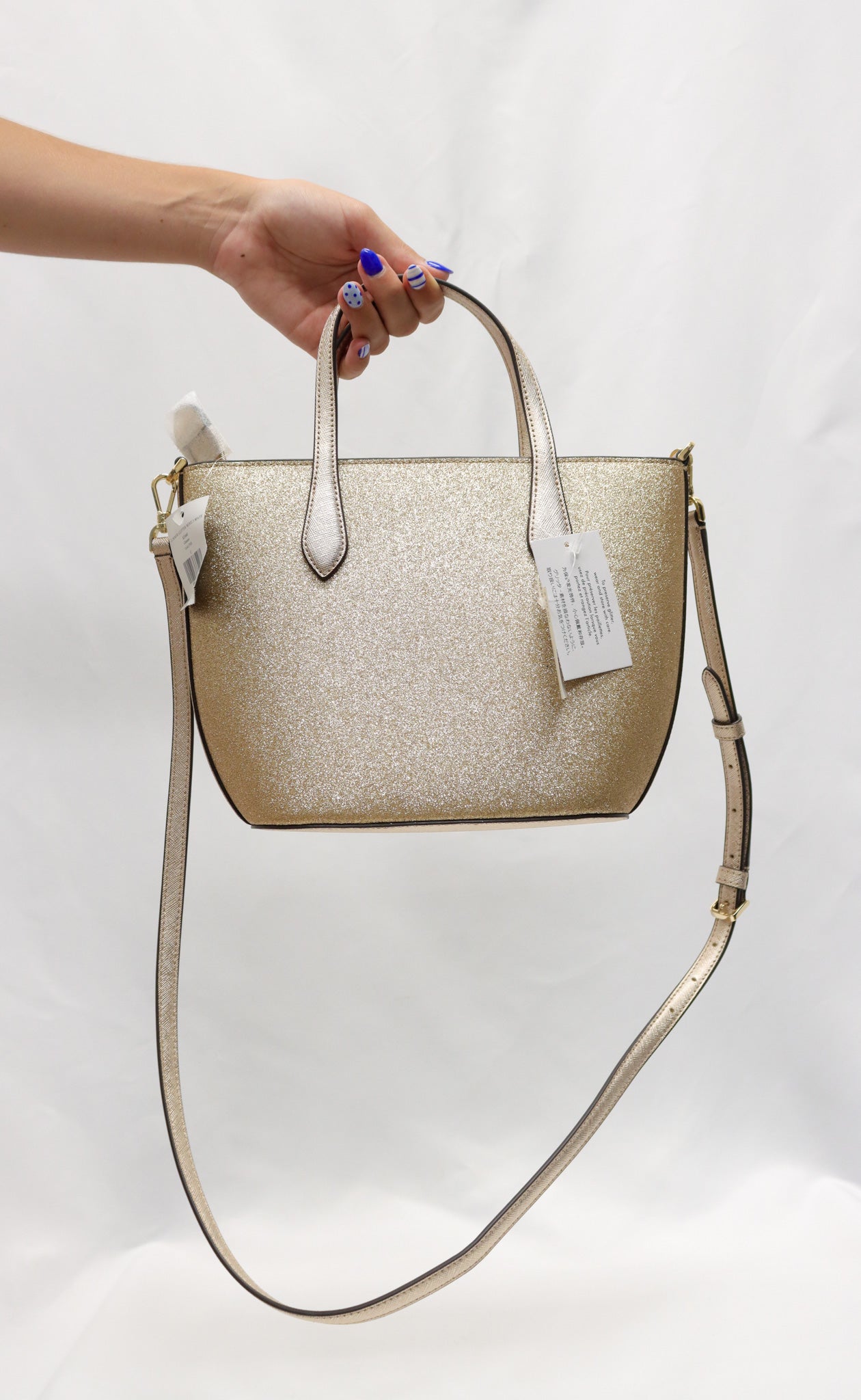Kate Spade Gold Glitter Handbag NWT