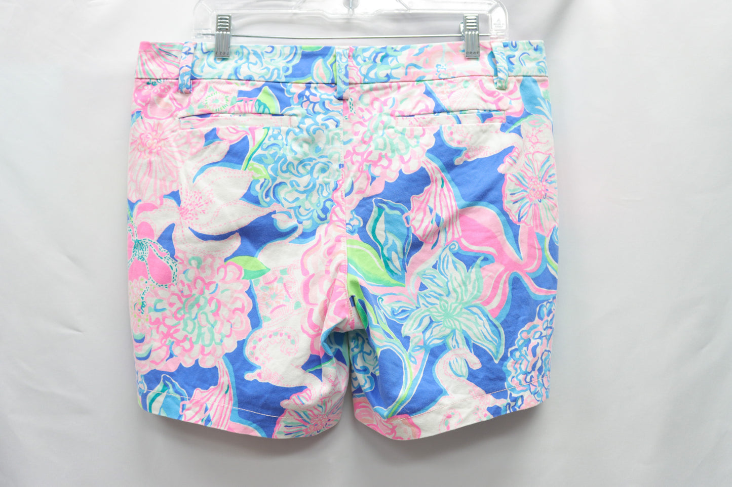 Lilly Pulitzer Blue Floral Shorts Size 12