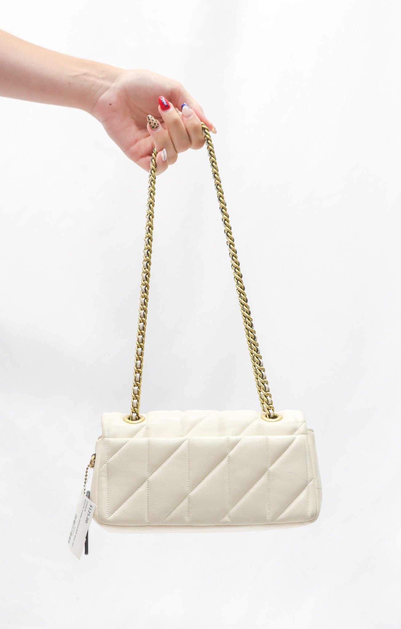 Coach White Tabby Shoulder Bag As Is