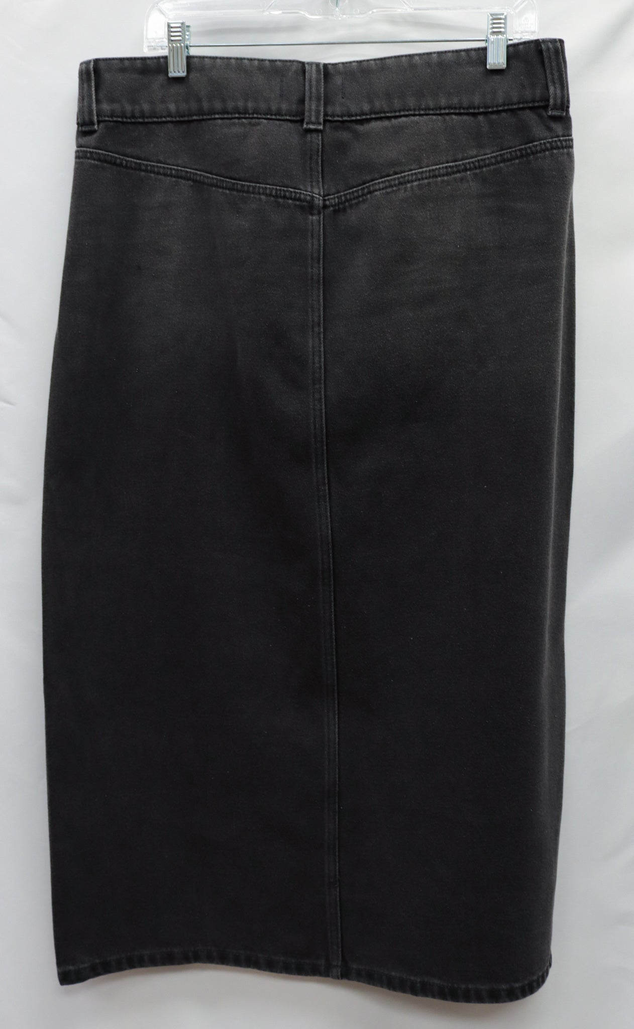 Free People Black Maxi Denim Skirt Size 31