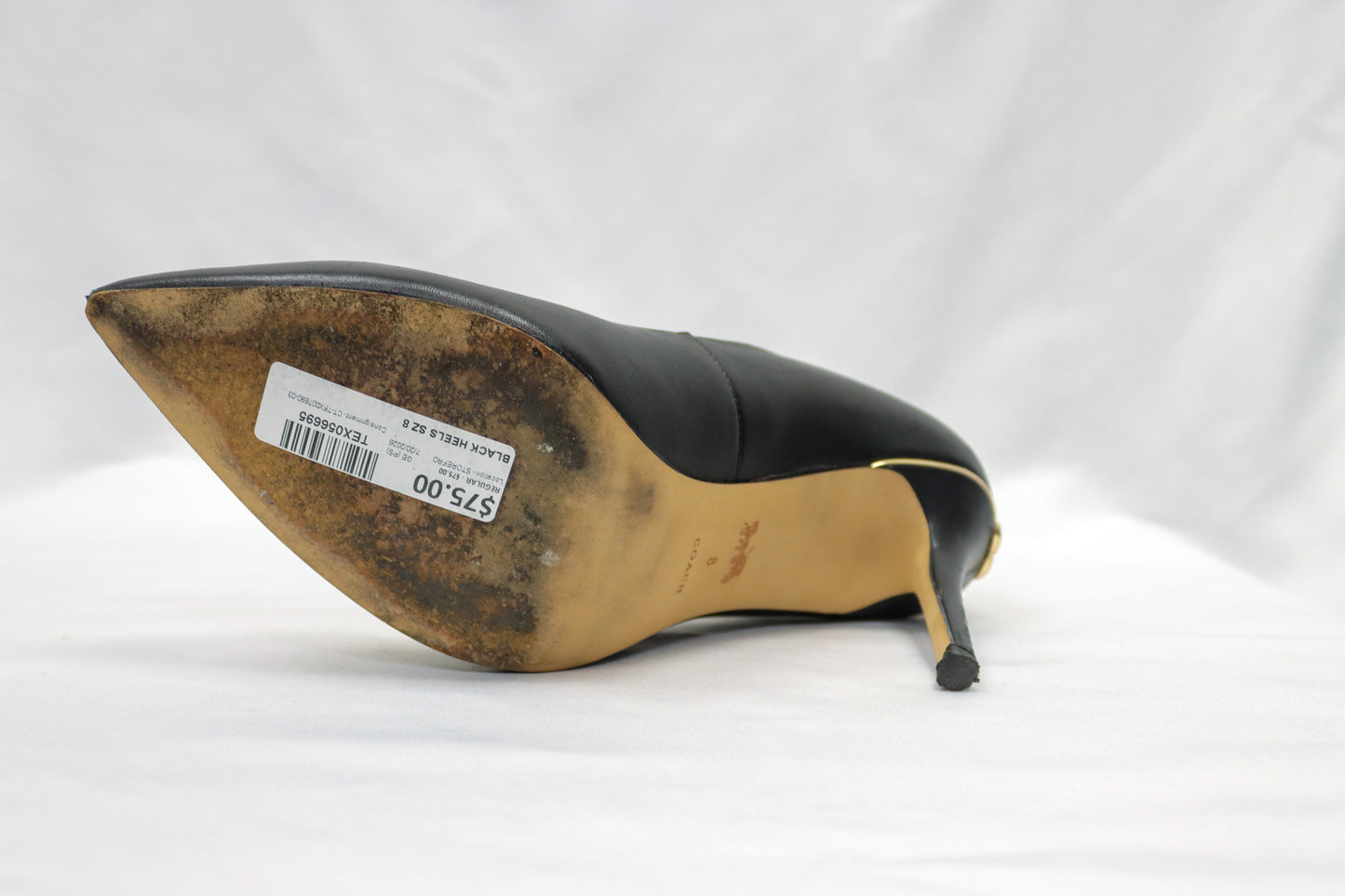 Coach Black Heels Size 8