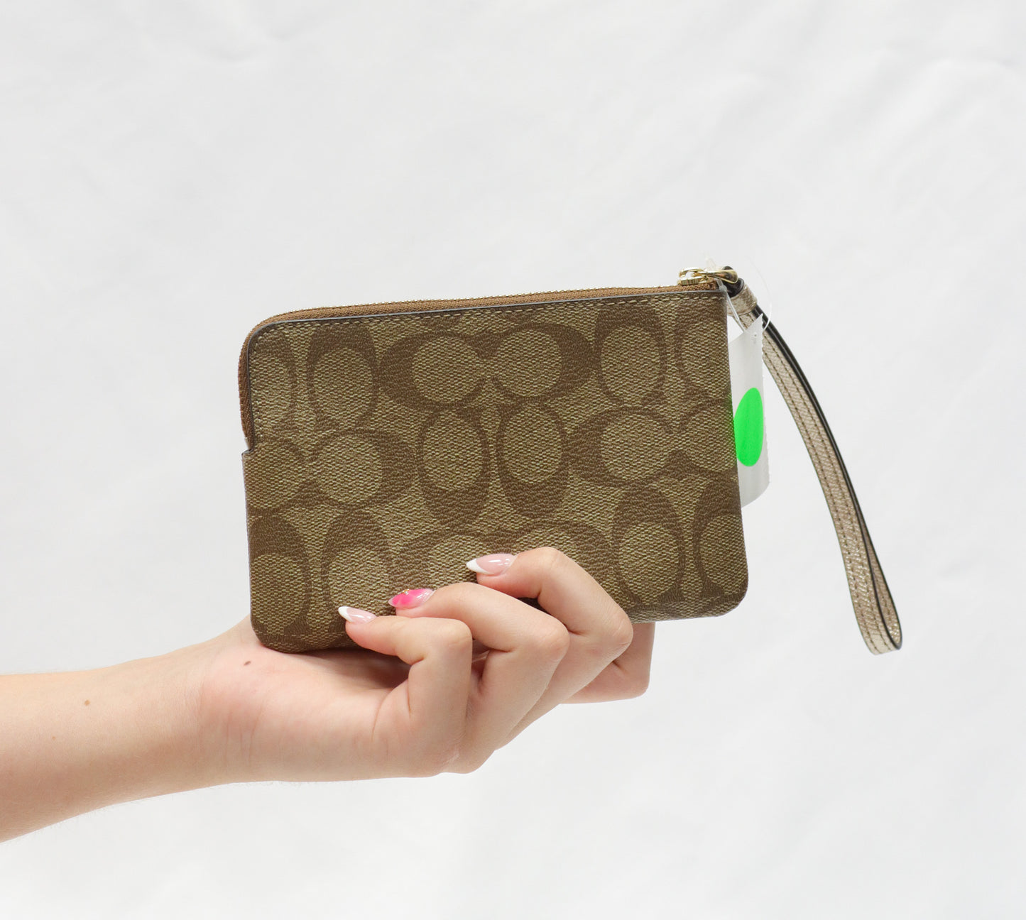 Coach Brown Monogram Wristlet