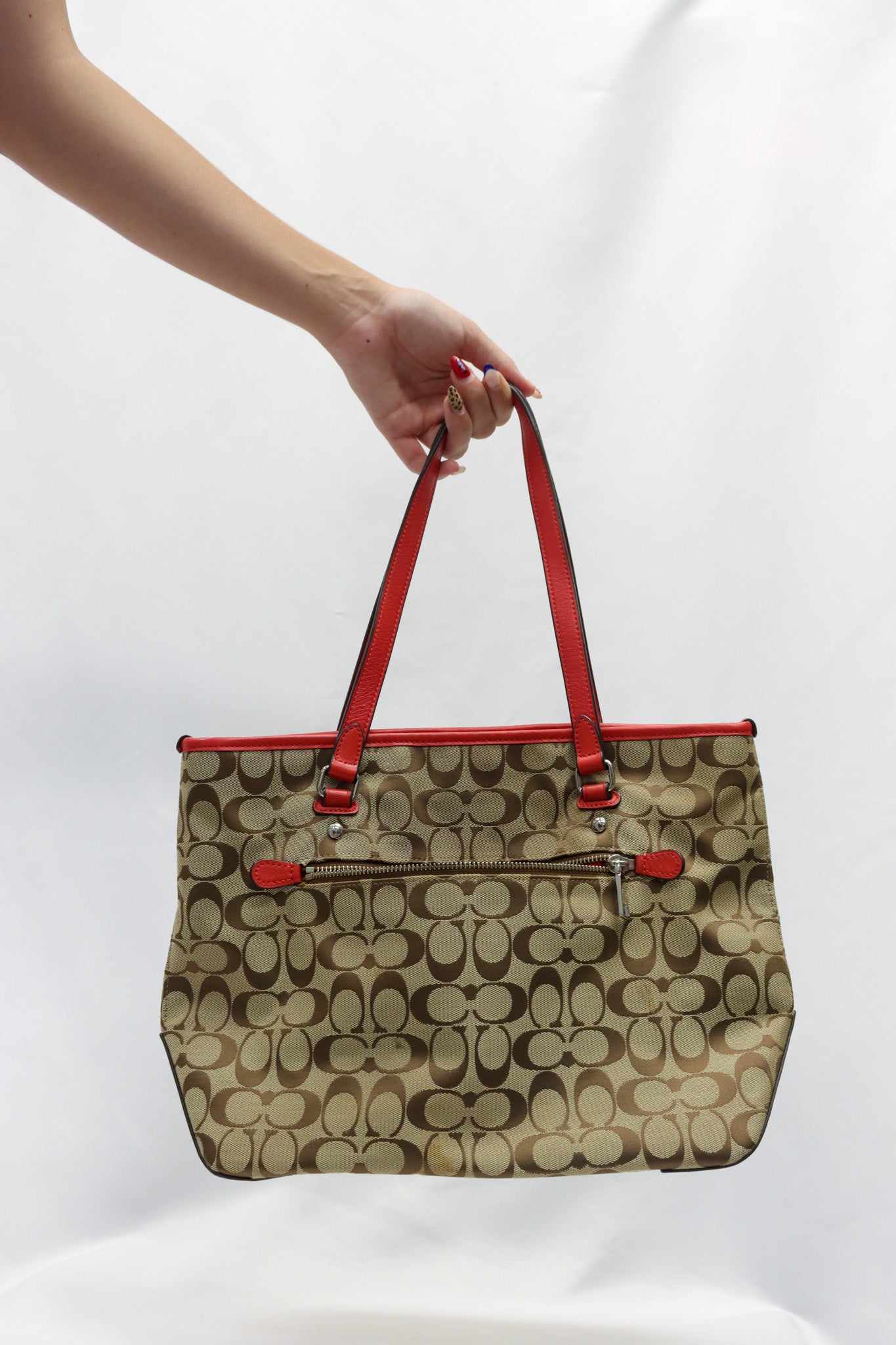 Coach Orange Tote Bag