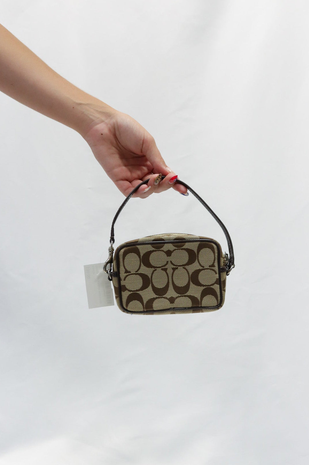 Coach Brown Mini Monogram Handbag