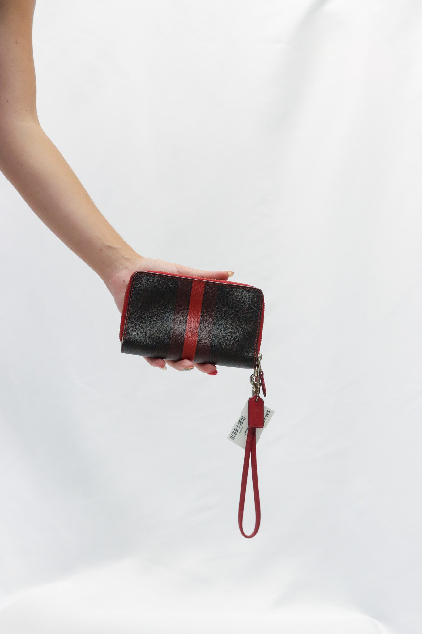 Coach Red Wristlet/ Zip Wallet