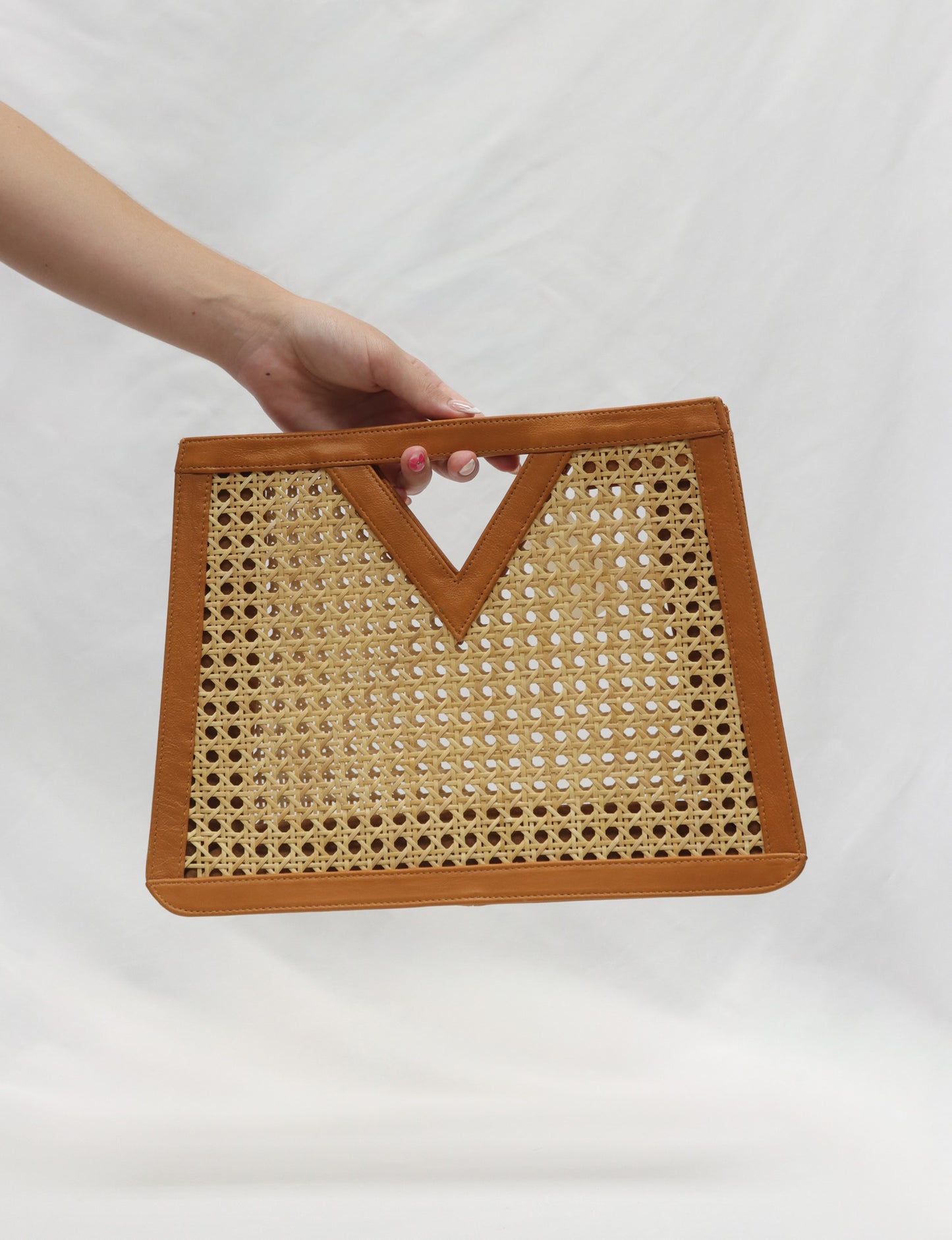 Jenn Lee Brown Straw Clutch