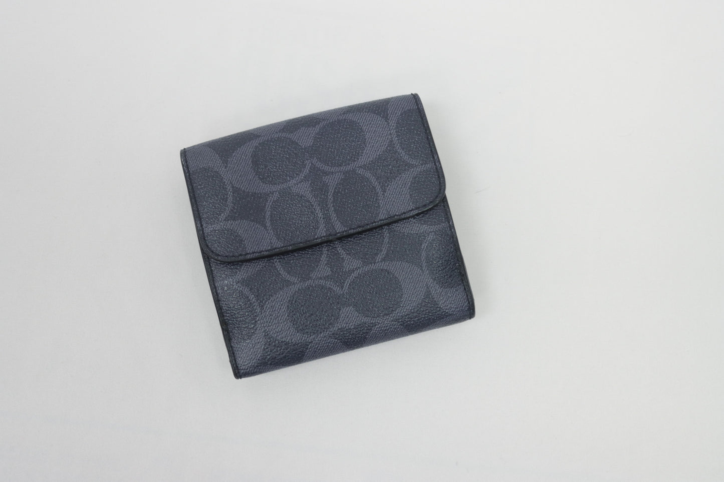 Coach Navy Monogram Wallet