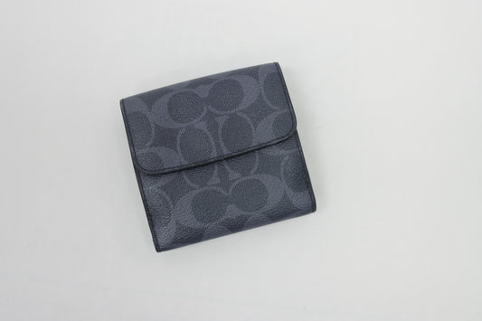 Coach Navy Monogram Wallet