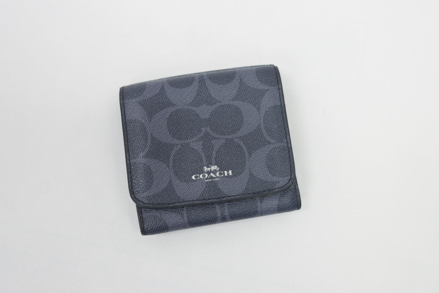 Coach Navy Monogram Wallet