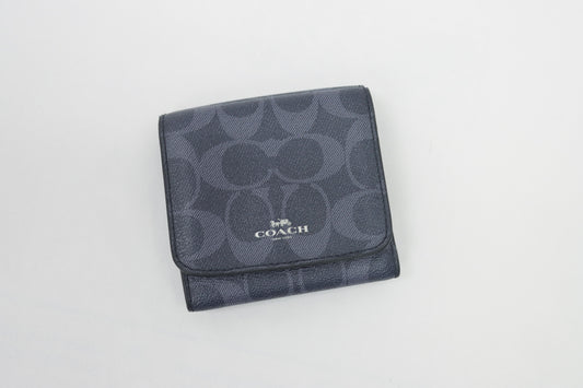 Coach Navy Monogram Wallet