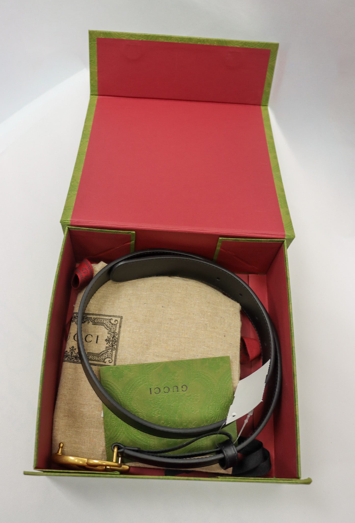 Gucci Clothing Black GG Belt Size 75