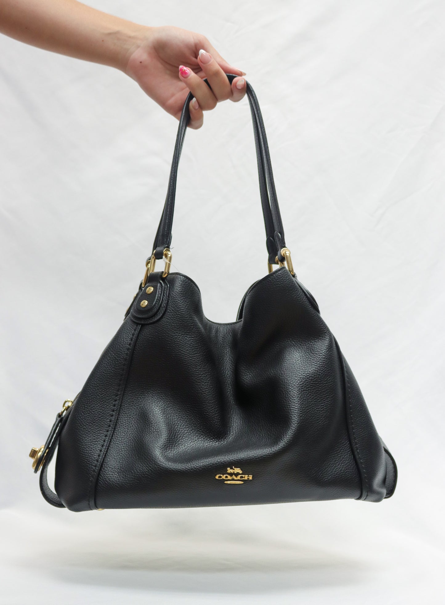 Coach Black Leather Shoulder Bag