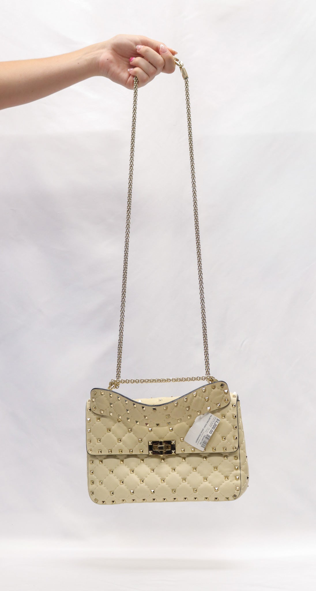 Valentino Ivory Spike Crossbody