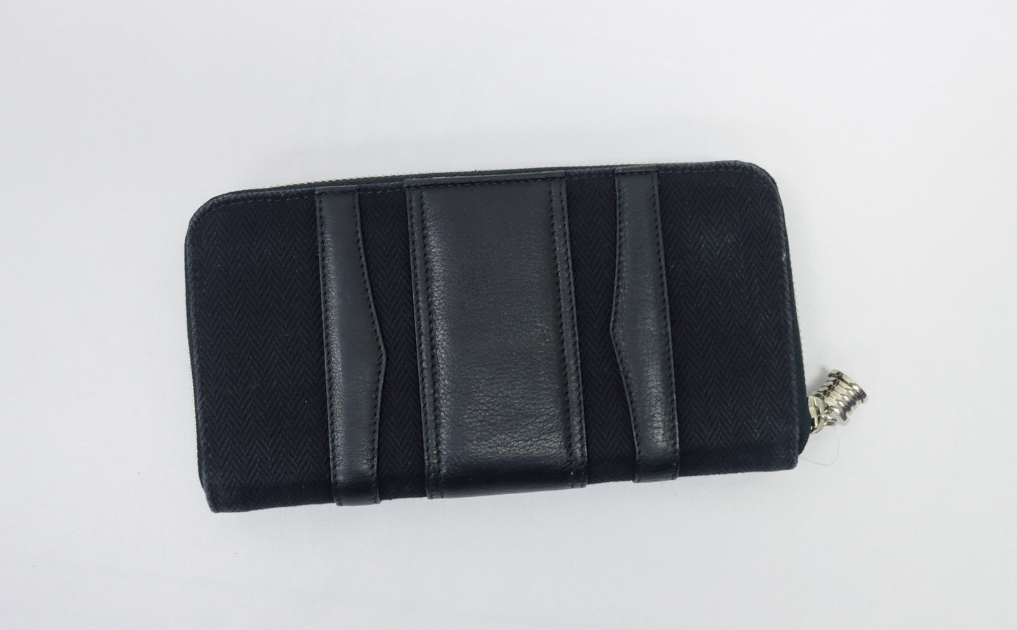 Leather and Canvas Zip Wallet