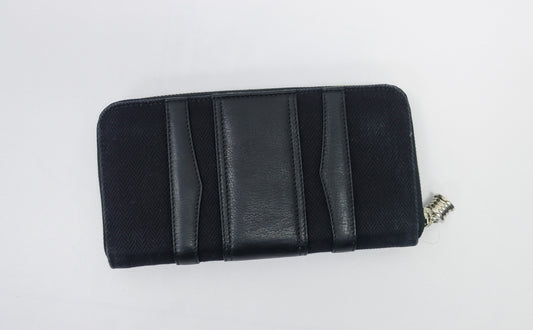 Leather and Canvas Zip Wallet