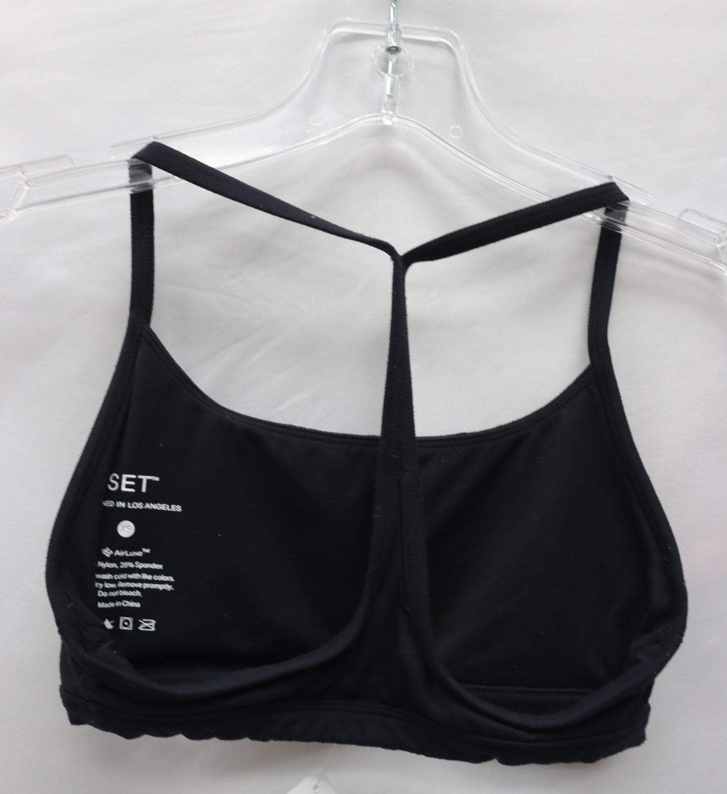 Set Active Black Sports Bra Size XS