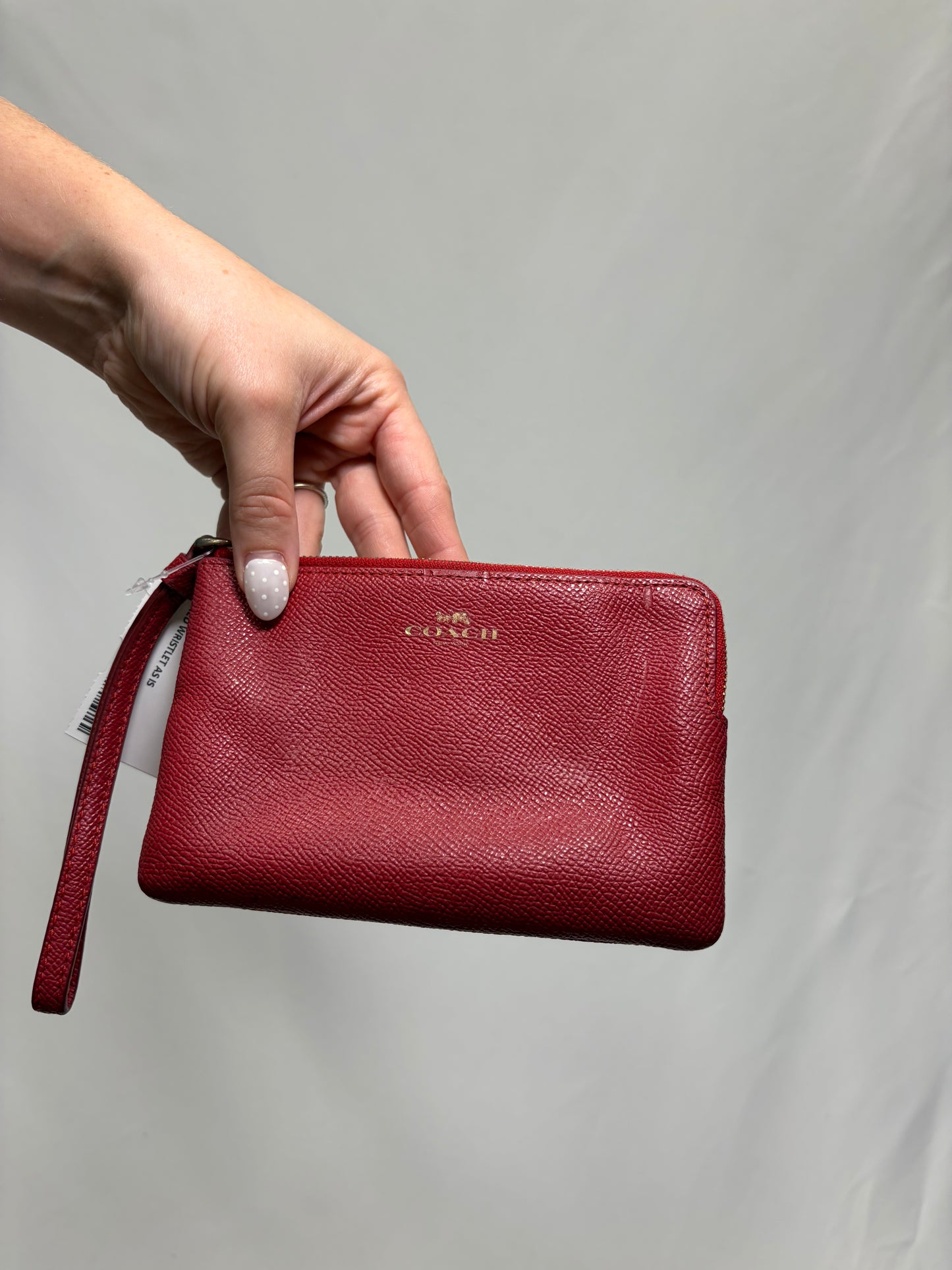 Coach Red Wristlet As Is