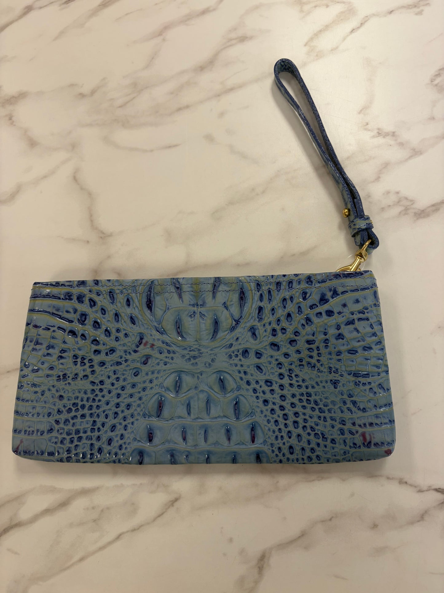 Brahmin Blue Wristlet As Is