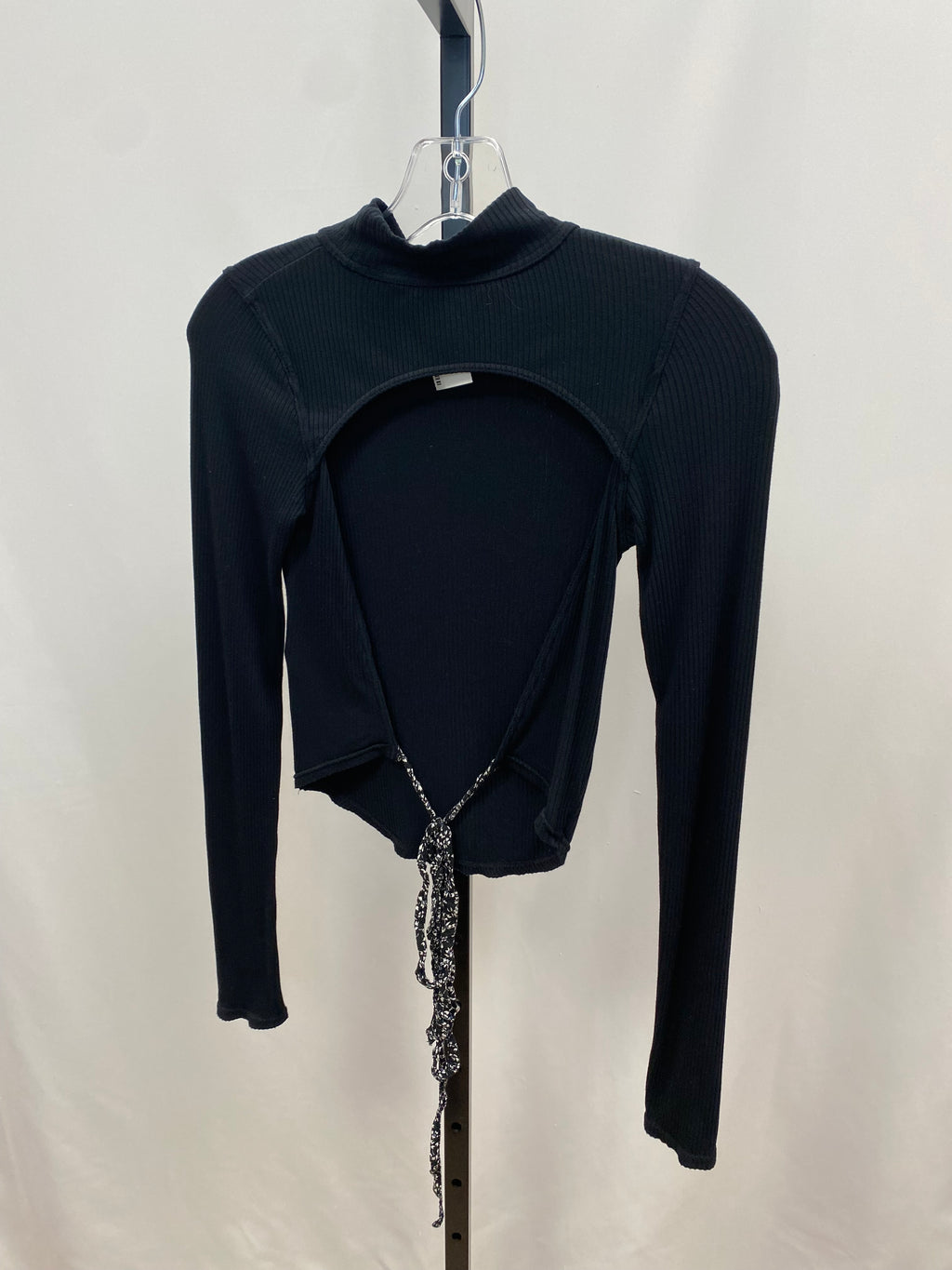 Free people black open back longsleeve size XS