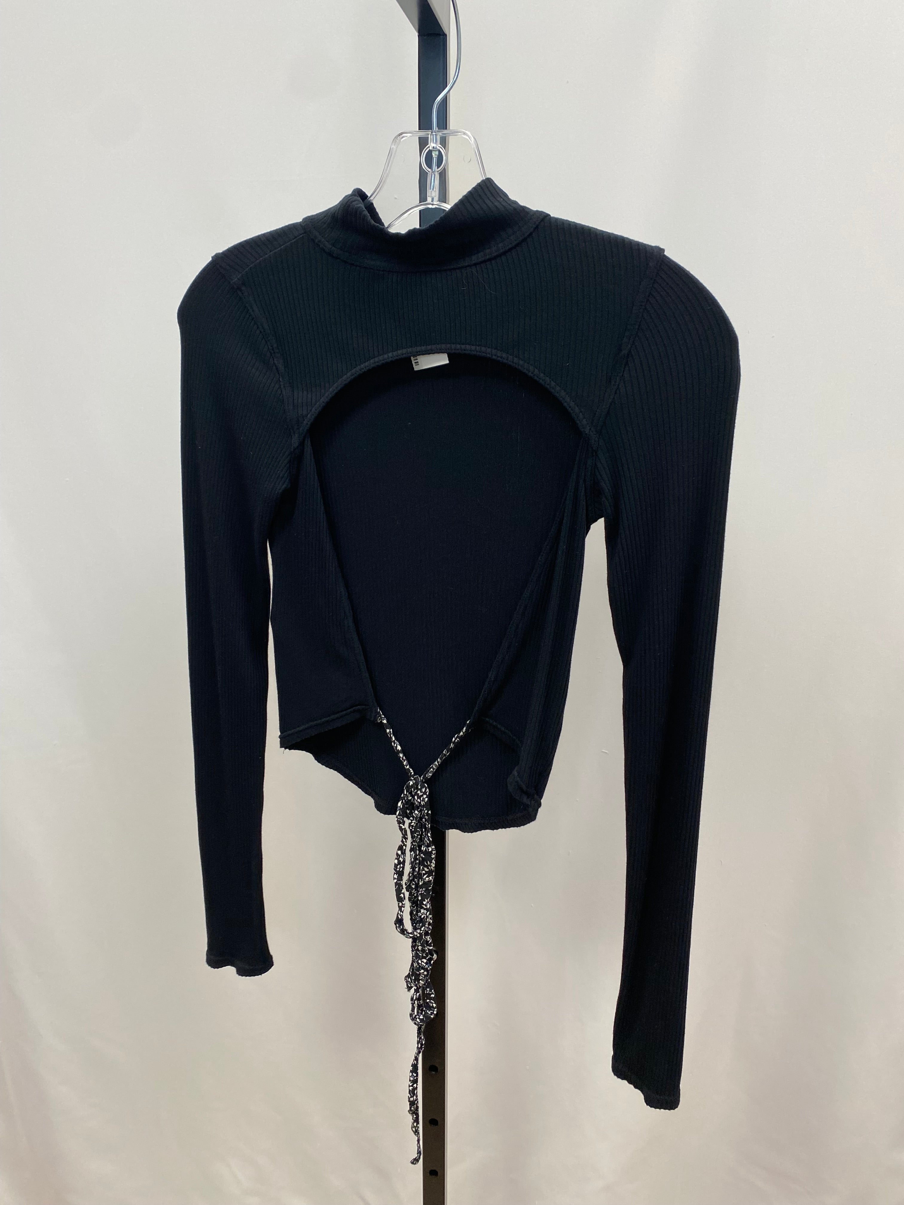 Free people black open back longsleeve size XS