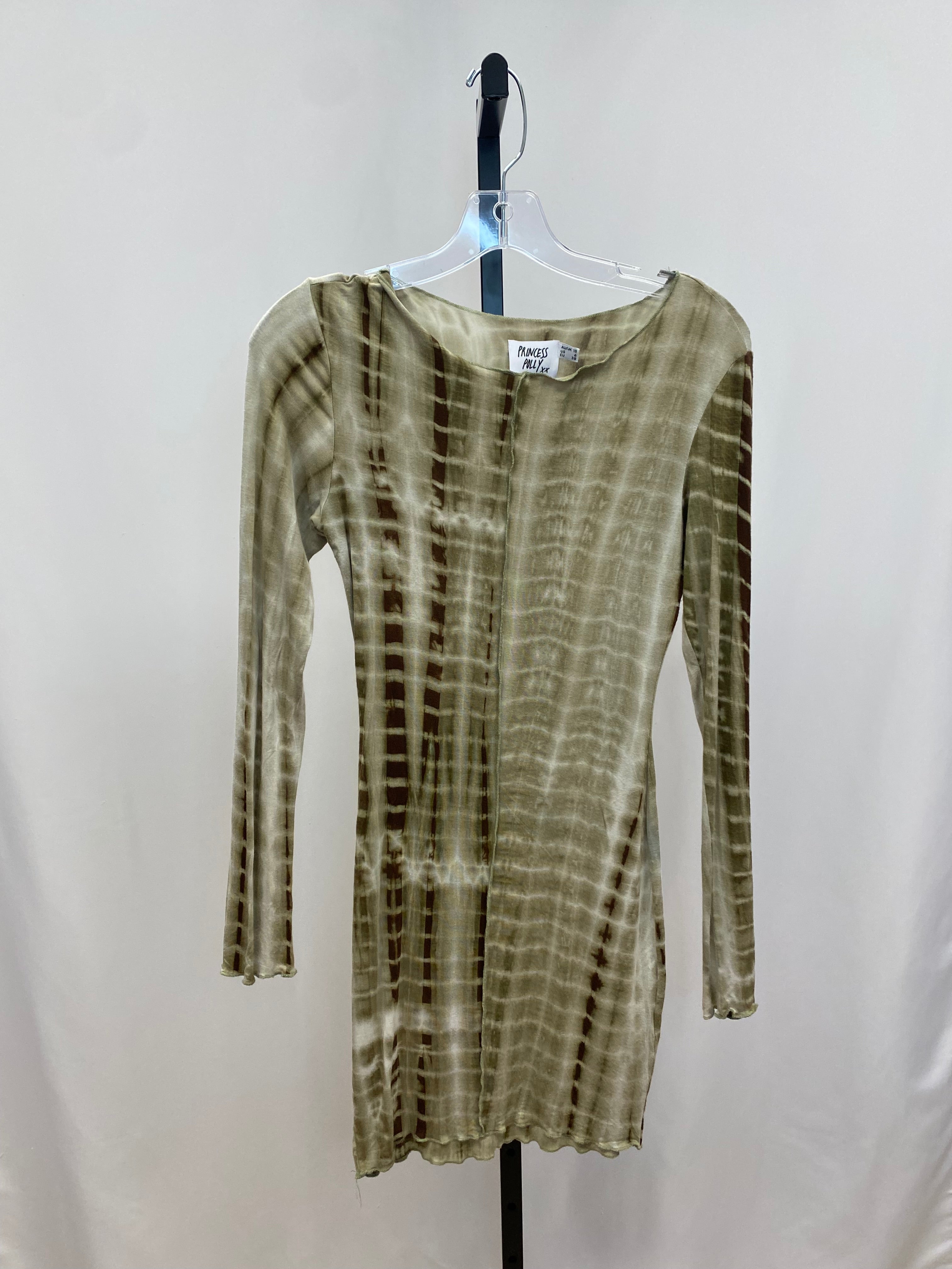 Princess polly green/brown dress size 6