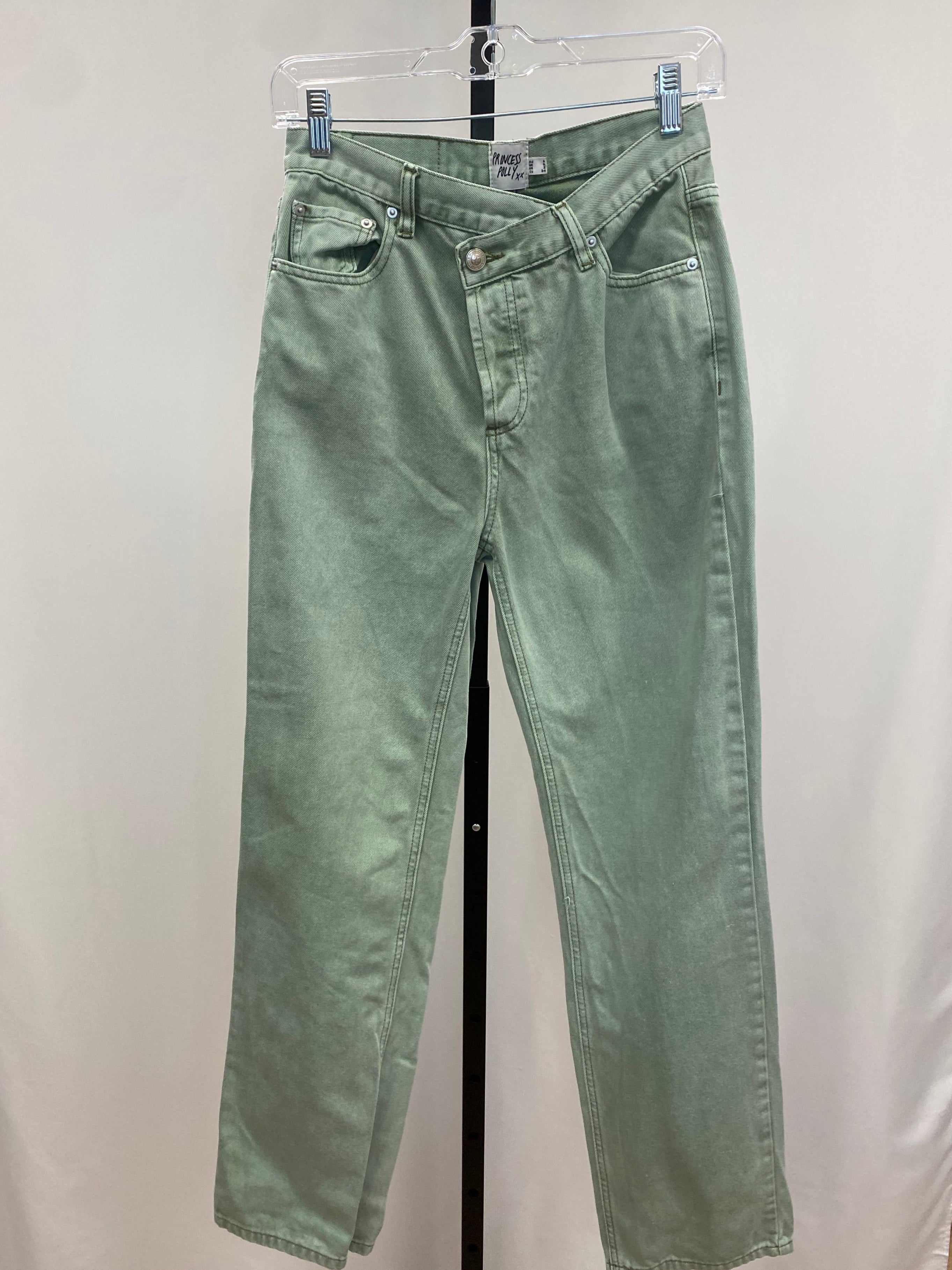 princess polly green denim jean size 2