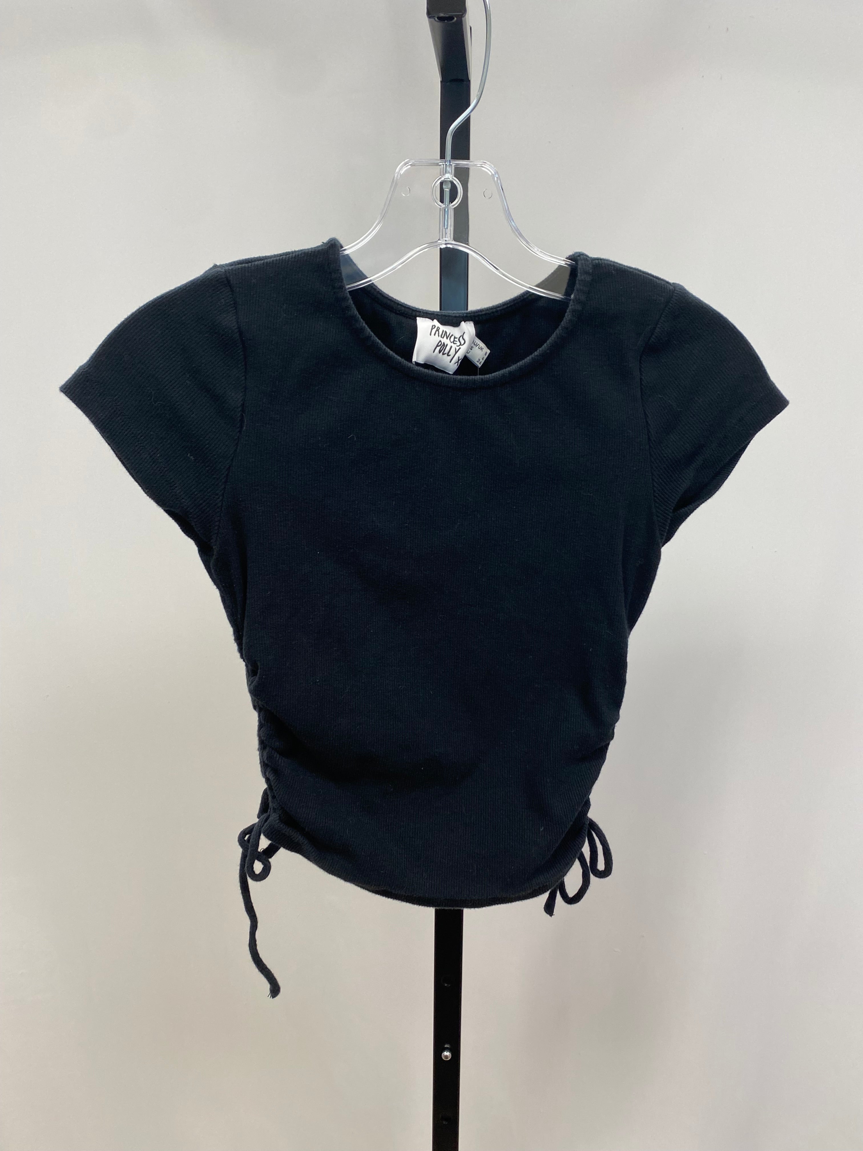 princess polly black rouched top size 4