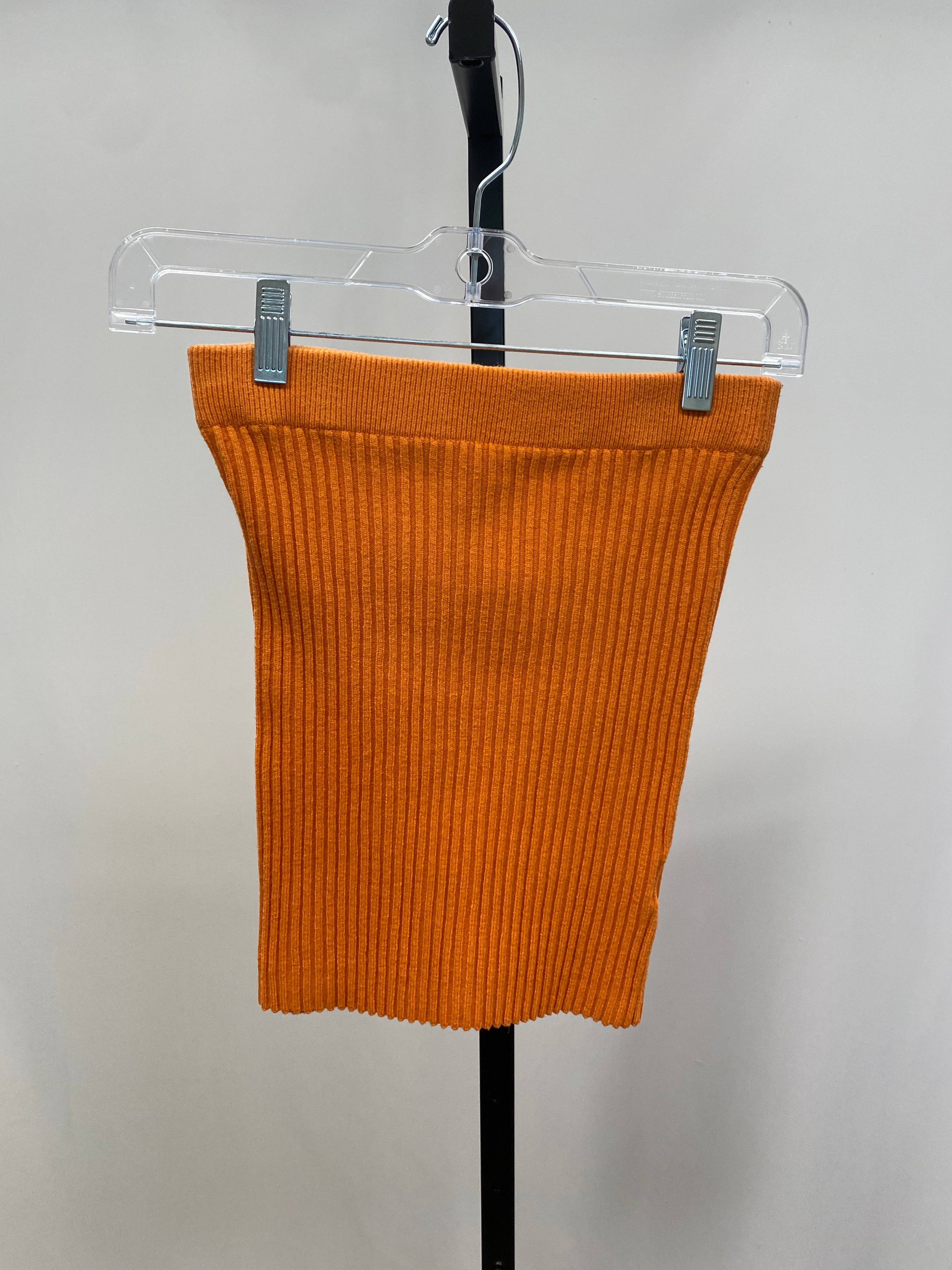 princess polly orange ribbed tube top size XS/S