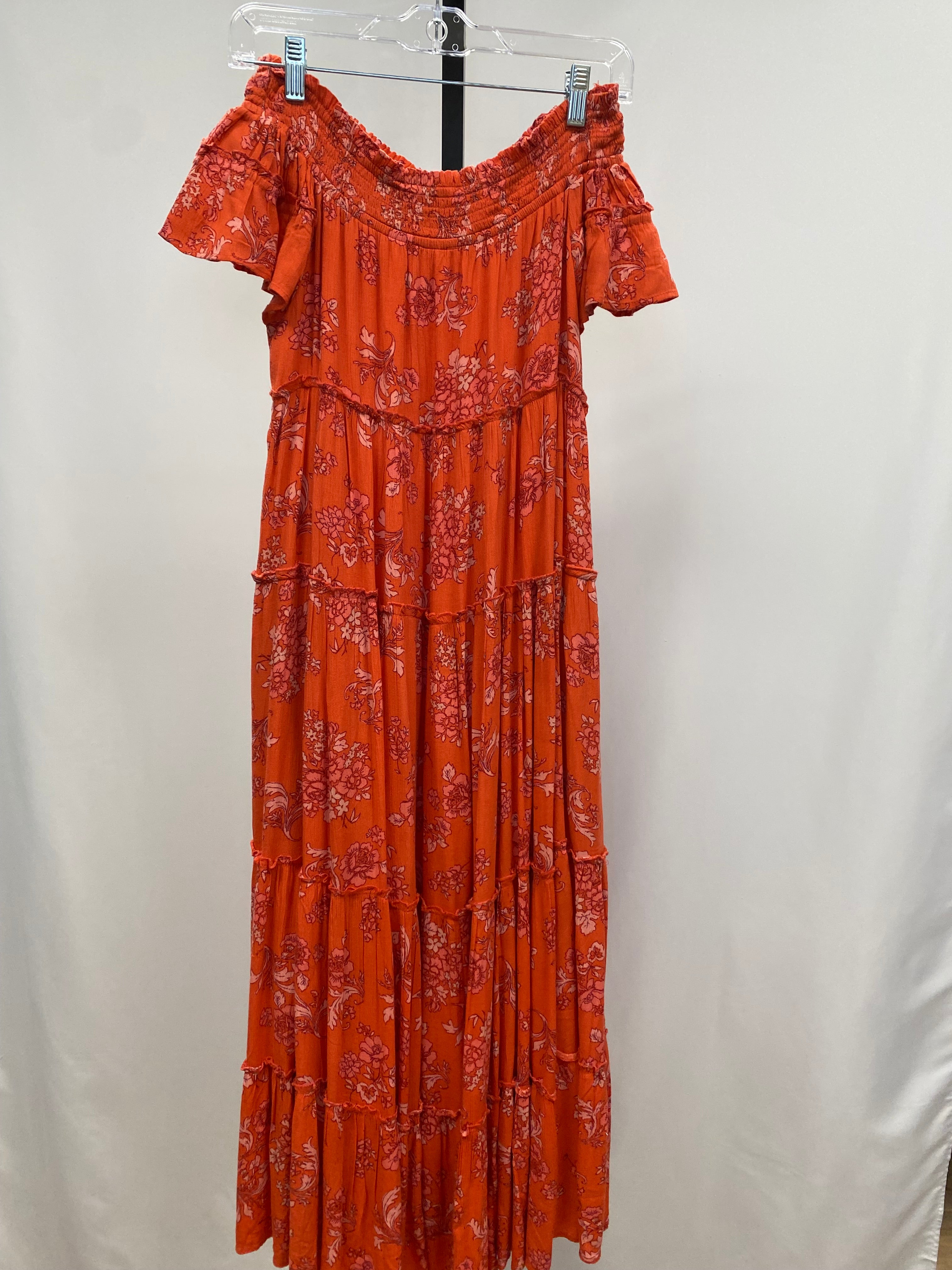 Free people red maxi dress size xs