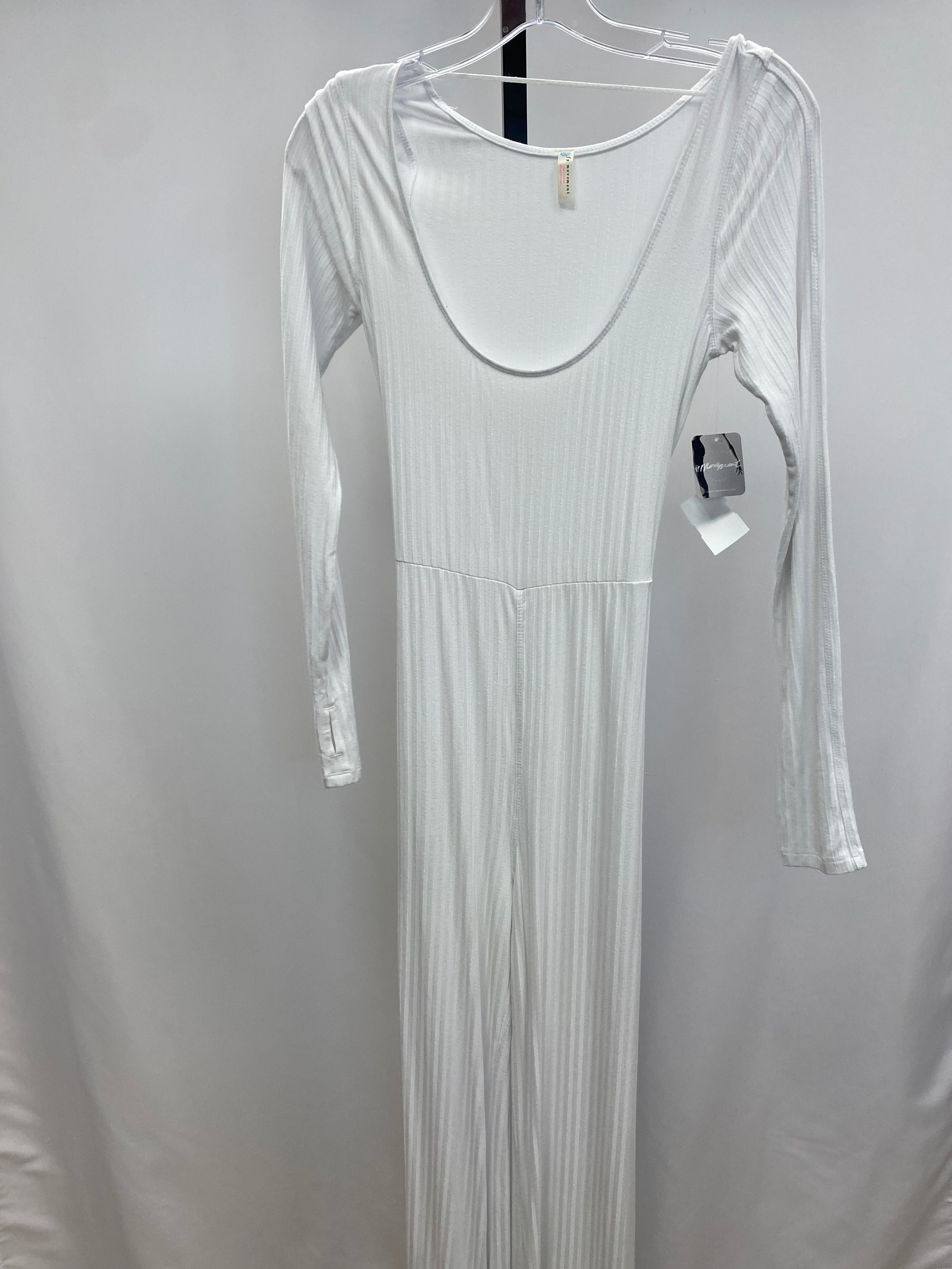 Free people movement white jumpsuit size S