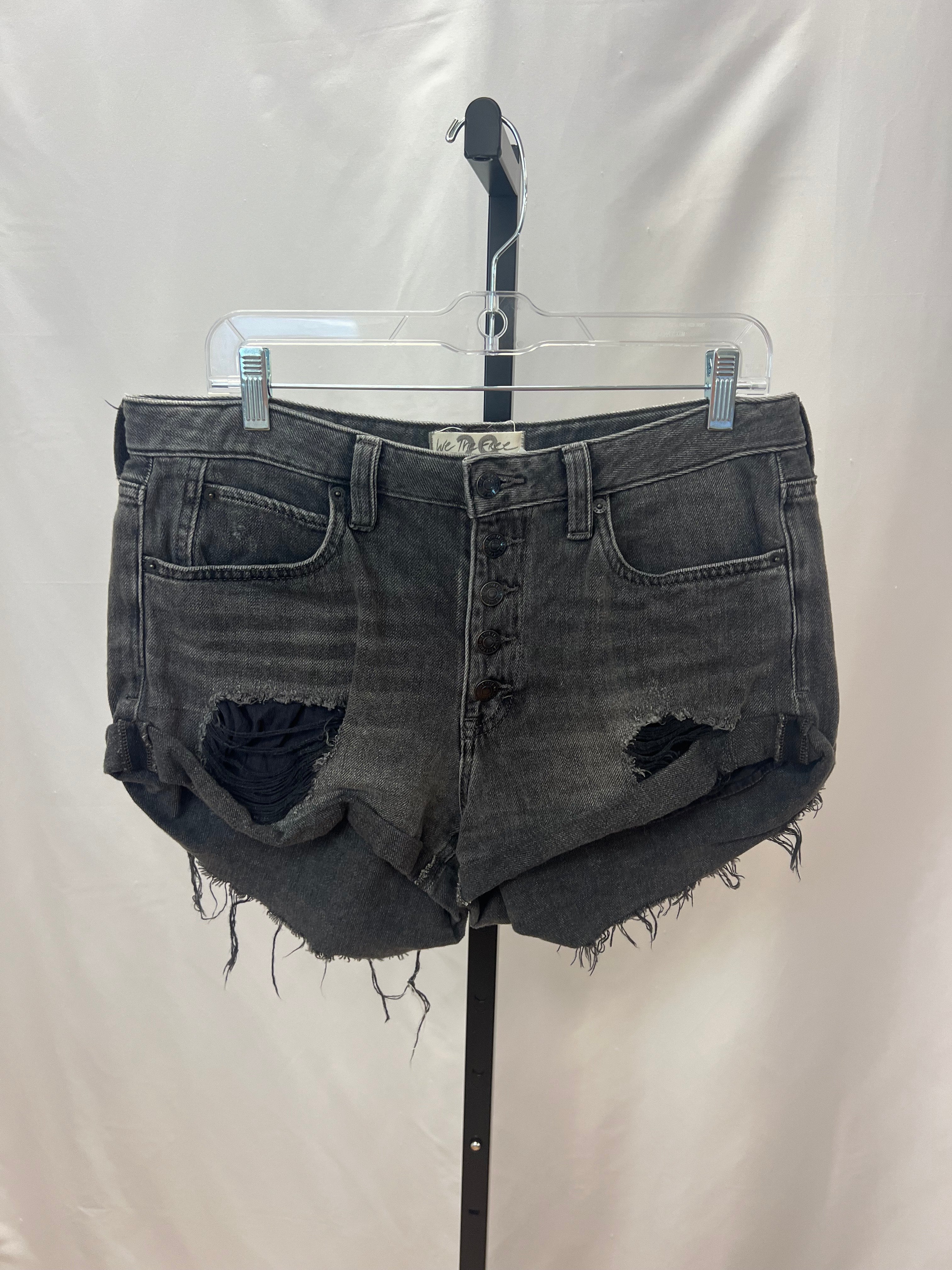 Free people black denim shorts size 29