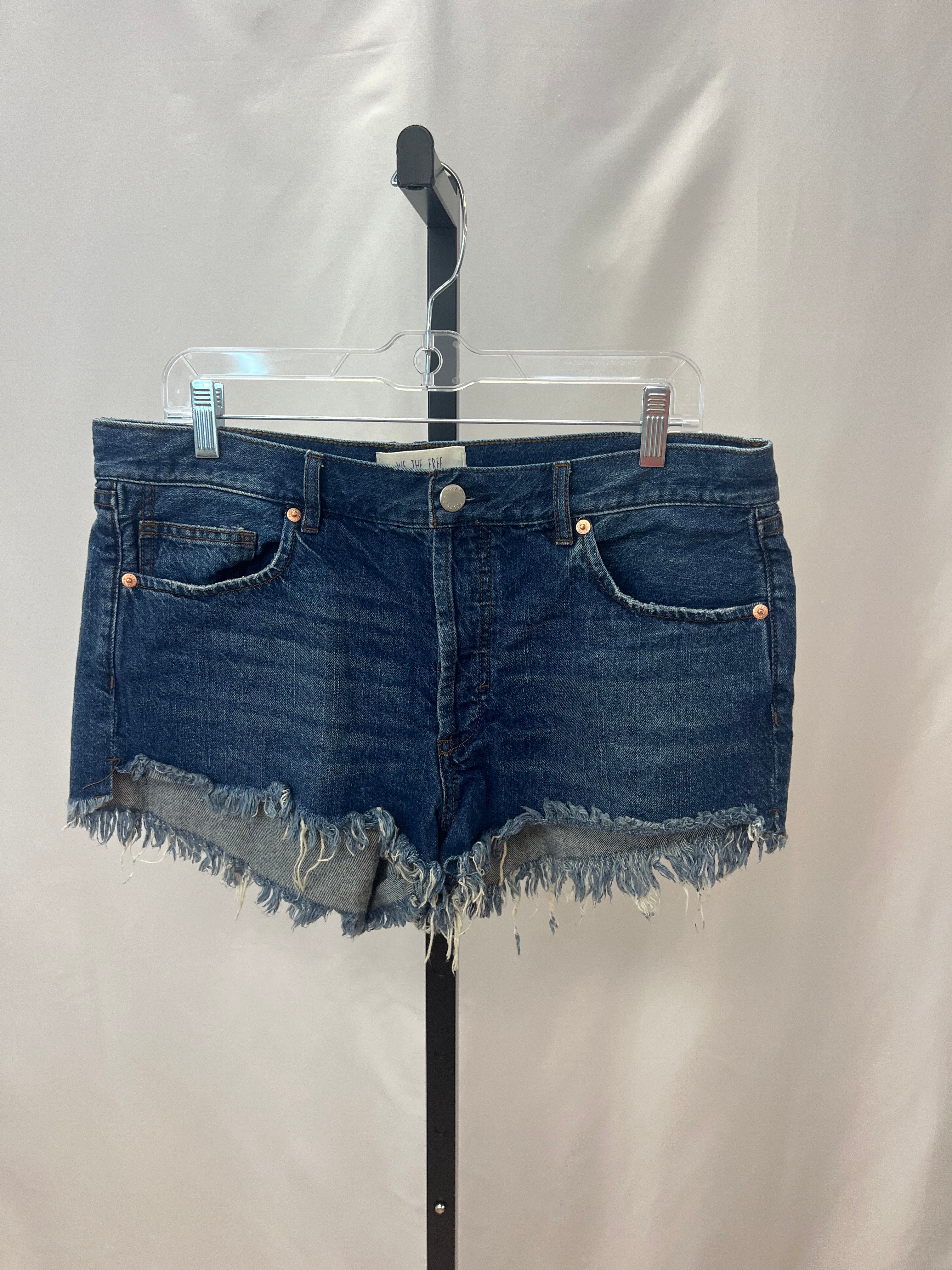 Free people blue denim shorts size 30