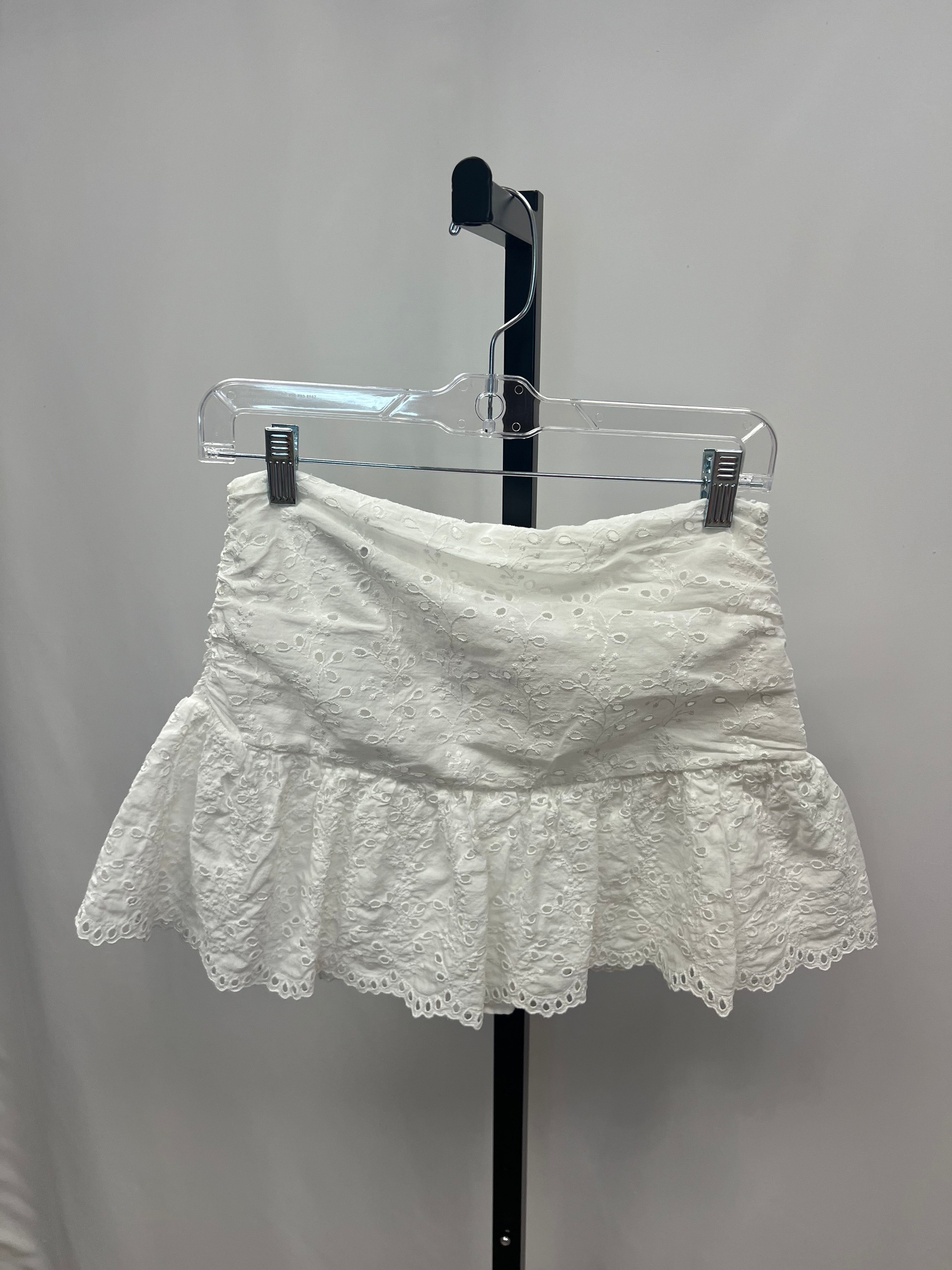Zara white eyelet skort size M