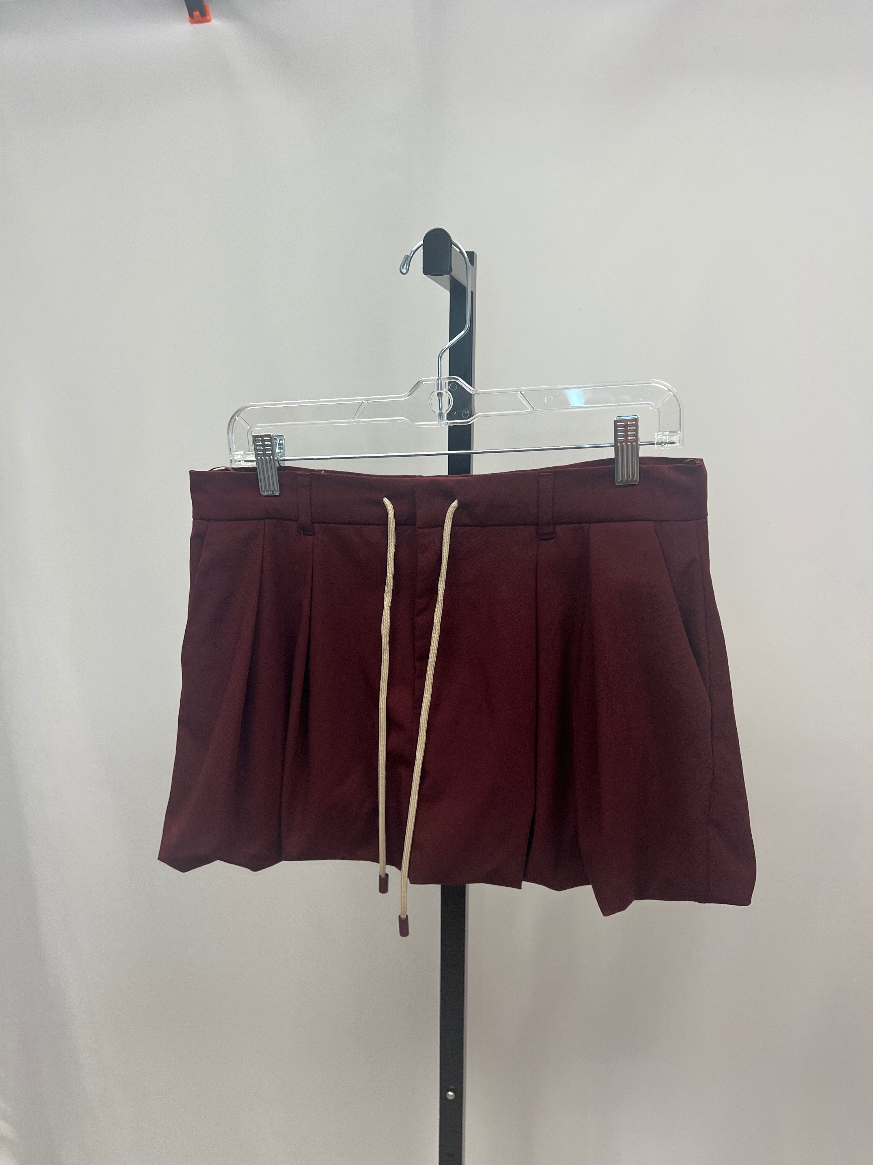 Zara burgundy bubble skirt size M